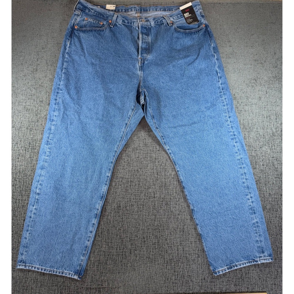 Levis Premium 501 Original Jeans Womens 20W M Blue Denim High Rise Straight Leg